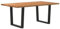 vidaXL Esstisch mit Baumkanten 180x100x74 cm Massivholz Eiche, Küchentisch, Restauranttisch, Tisch Restaurant, Esszimmertisch, Bistrotisch