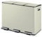Tower T838021C Recycling Pedal Bin, Three 15L Compartments with Removable Inner Buckets, Carbon Steel Body, 45L, Cream