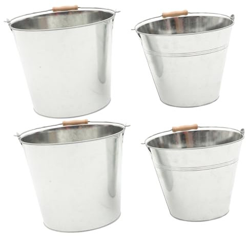 HOLIDYOYO 2stücke Kaminascheeimer Aus Stahl Kohleneimer Für Kamin Metallascheeimer Mit Großer Kapazität Eimer Für Kaminasche Ascheeimer Für Kamin Fetteimer Für Grill Fetteimer Aus