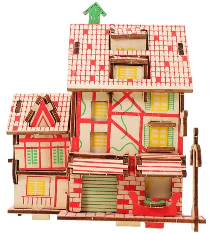 Yardwe DIY-windmühlenhaus Aus Holz Modell Holzpuzzle Zum Zusammenbauen Puzzle Zum Montieren Für Erwachsene