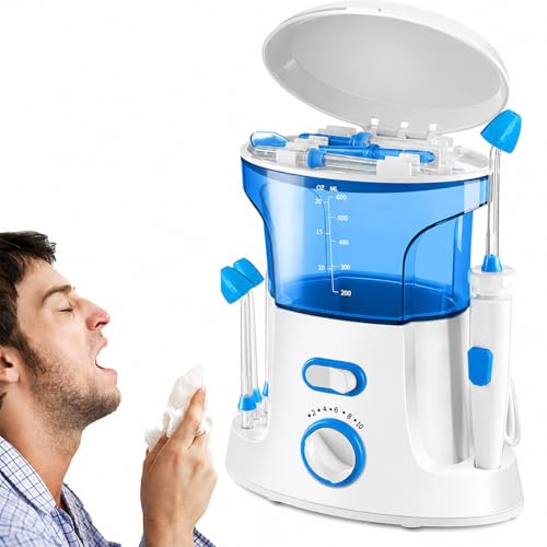 TGTHDD Macchina elettrica per irrigazione nasale pulsante, pulitore avanzato per sinusite, con 10 modalità di pressione regolabili e ugello rotante a 360°, pentola elettrica per adulti e bambini
