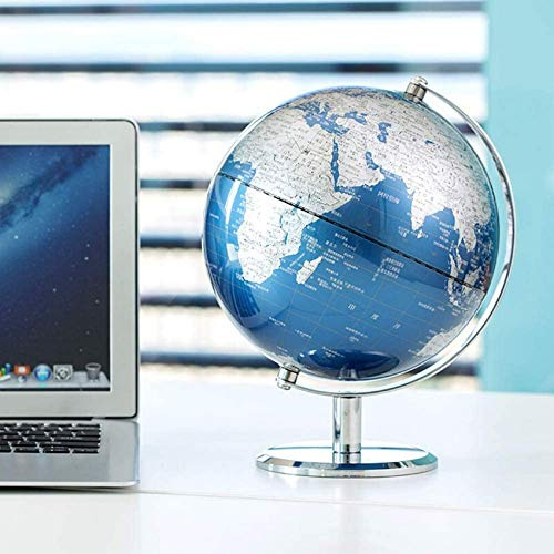 KFGISD, Weltkugel-Ornamente, 360 ° drehbarer Globus mit Metallhalterung, Schreibtischglobus for Büro, Wohnzimmer, Dekoration, Ornament,Globen