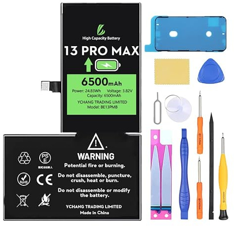 LL TRADER battery replacement (iPhone 13 PRO MAX-6500mAh) | Compatible with the iPhone 11, A2111, A2221, A2223