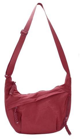 TeeYee Umhängetasche Damen Canvas Halbmondtasche Messenger Bag Herren | Schultertasche Für Arbeit,Hobo für Schule,,Büro,Reisen,Alltag