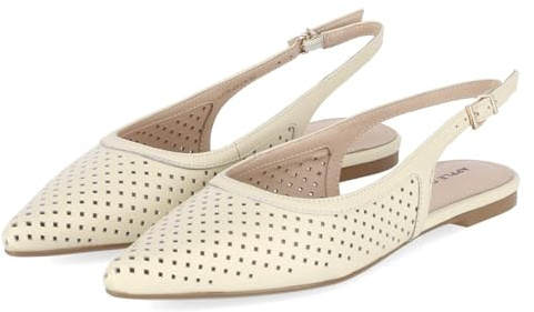 Apple of Eden Deen 90 baunilha Damen Slingballerinas Glattleder in gelb - Gr. 42