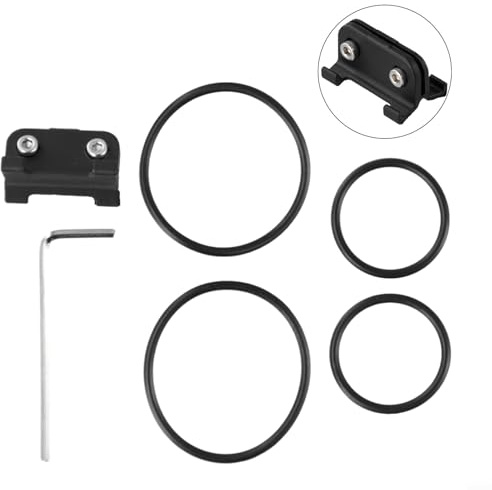 Eawfgtuw For Race Number Holder for Road For Bike, Mountain For Bike & Folding For Bike Seatpost Mount, PVC Bib Bracket with Double Screws and Binding Rope, Black(A)
