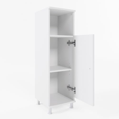 Vicco Midischrank Fynn, Badmöbel, Weiß, 30 x 95 cm