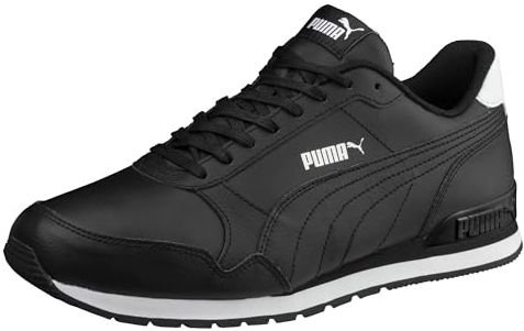 PUMA Unisex ST Runner v2 Full L Low-Top Trainer, Puma Black-Puma Black-Puma White, 45 EU