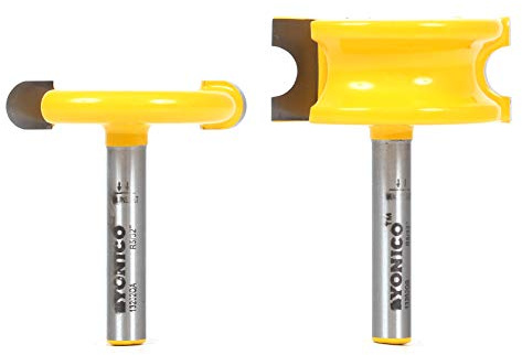 Yonico 13202q 5/16-Inch Bead 2 Bit Canoe Joint Router Bit Set 1/4-Inch Shank