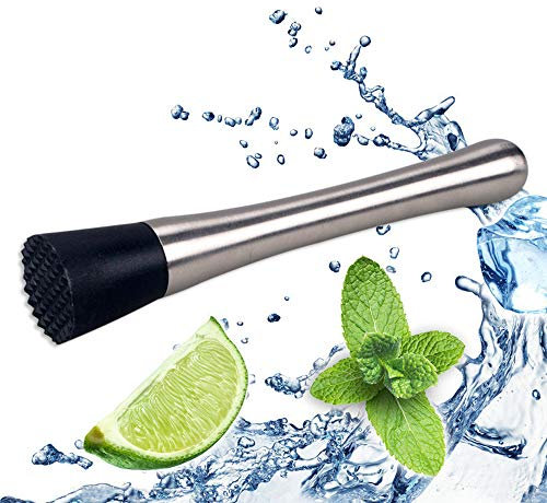 VKI® Pestello per Cocktail, Cocktail Muddler, Acciaio Inox, per Creare Deliziosi Mojito e Altre Bevande a Base di Frutta