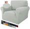 MAXIJIN Creative Jacquard Stuhlbezüge für das Wohnzimmer, Rutschfester Super-Stretch-Stuhlbezug mit Armen Hunde Haustierfreundlicher 1-teiliger elastischer Sofa-Couchschutz (1 Sitzer, Elfenbein)