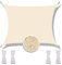 Redfire Voile D'ombrage Toile 3X3M, Imperméable Toile Solaire Différentes Tailles avec Corde de Fixation Facile à Nettoyer pour Carport Beige
