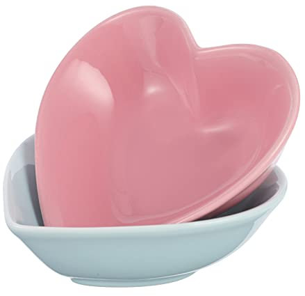 BESPORTBLE 2 STK Herzförmige Schale Gemüseschale Salat Schalen Große Dessertschüsseln Mousse-Schalen Geleebecher Kinderschüssel Eisbecher Klar Keramik Schminktisch Tischgesellschaft