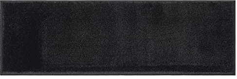 Glary Home 15er Set Stufenmatten 22cm x 71cm x 1.2cm Treppenteppich Selbstklebend / GH13A-B (Schlichtes Muster, Schwarz)