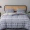 Tokokimo Housse de Couette 220x240 avec 2 Taies d'oreiller 65x65 cm - Design Bohémien - Parure de lit 220x240 Adulte cm - Housse Couette avec Fermetures éclair, Gris Foncé