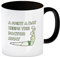 A Joint A Day Keeps The Doctor Away Kaffeebecher mit Innenseite und Griff in Schwarz mit Spruch Cannabis Tasse Weed Kaffeetasse Gras kiffen
