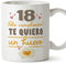 MUGFFINS Tazas 18 Cumpleaños - En Español - Te quiero un Huevo Regalo Amigos Novios Familiares - 11 oz / 330 ml - Regalo original y divertido