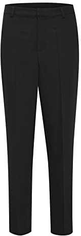 KAFFE Damen Women's Trousers Regular Fit Zipper Fastening Cropped Length Straight Legs Pants