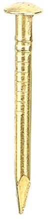 Clous Tapissier,Clou Laiton,Pointe en Laiton,Clou Doré À Grande Tête,100 Pièces Accessoires De Matériel De Charnière De Meubles en Laiton À Tête Ronde 10Mm/15Mm/18Mm/22Mm15Mm De Lueur (18 Mm De L)