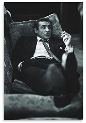 Enartly Leinwand Druck Poster Poster di Sean Connery-138 50x70cm Senza Cornice