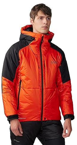 Mountain Hardwear Herren Compressor Alpine Kapuzenjacke Jacke, State Orange, Schwarz, X-Large