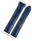 dayeer Lederarmband für Omega Seamaster 300 150 Speedmaster 007 AT150 Braunes Uhrenarmband Faltschließe 19mm 20mm 22mm (Color : A Blue-silver, Size : 22mm)