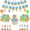 Decoración de Cumpleaños con Globos, Toppers para Tartas, Pancarta y Serpentinas en Espiral - Kit de Fiesta Completo