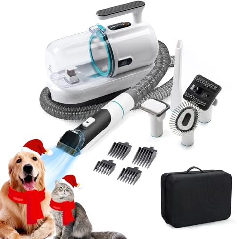 BISSELL Dog Hair Vacuum & Grooming Kit, 99% Pet Hair Removal, Cat Grooming Brush with 5 Tools, White