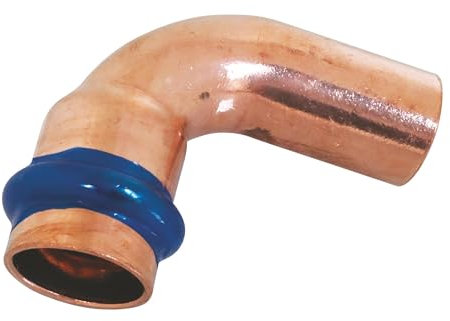 SOMATHERM FOR YOU, Courbe 90° en cuivre à sertir MF Ø14, raccord indémontable conforme EN1057, pression max 16 bars, température max 95°C, joint d'étanchéité EPDM, profil V