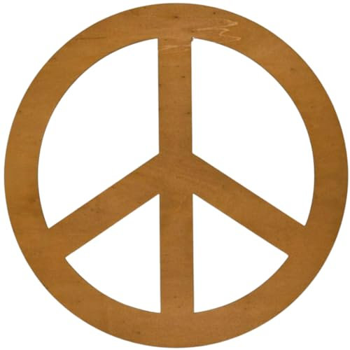 Peace Zeichen Wanddeko aus Holz – Natürliches Design für Frieden und Harmonie, Perfekt für Innenräume
