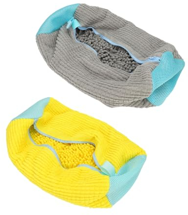 2 Packs Bolsa para Lavadora de Zapatos, Bolsa de Felpa para Lavado de Zapatos de Limpieza Profunda de 15.3x7.5in, Bolsa de Lavado para Todo Tipo y Tamaño de Zapatos