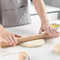 CHEFZOCO Rodillo de cocina, Rodillo de repostería, Rodillo de Amasar sin Rodamientos, Rodillo para hacer Pan, Rodillo para pizza, Fabricado en Madera de Haya, Largo 25 cm, Diámetro 2.5 cm