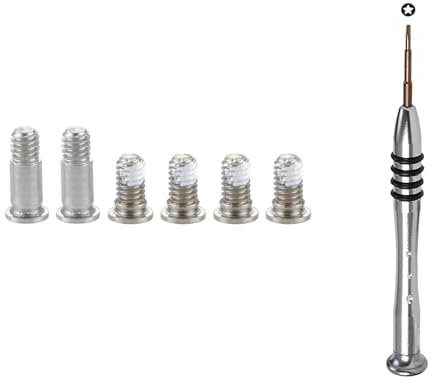 CTBDZ Lot de 6 Vis de Fond et Tournevis pour MacBook Pro 15 A1707 A1990 (2016-2019) Bottom Case Screw Set (Couleur argent)
