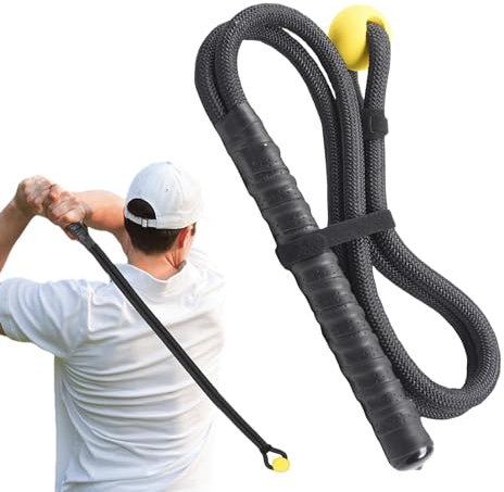 Golf Swing Rope Trainer - Golf Swing Rope Training Aid | Golf Swing Aid Speed Improvement, Warm Up, Exercise And Body Correction Golf Accessories For Men And Women, Beginners