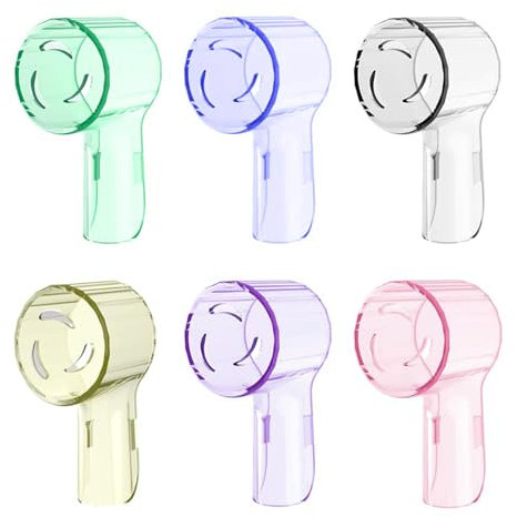 RabbFit 6 Stück Zahnbürsten Abdeckungen Kompatibel mit Oral B Aufsteckzahnbürsten, Passend für iO-Serie, Staubschutz, für Auf Reisen und zu Hause