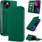 S. Dawezo Handyhülle für iPhone 13 Mini Hülle,Premium Leder Klappbare Flip Case [Stoßfeste][Magnetische][Standfunktion] [Kartenfächern] Tasche Schutzhülle für iPhone 13 Mini-Grün