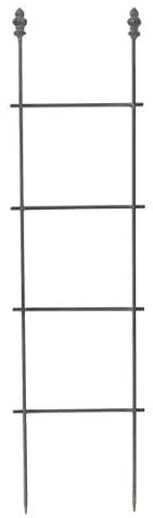 Rankgitter CLAVI Staudenstütze Rankgerüst braun Rost Rankhilfe Metall Eisen Deko H/B/T: 75/19/3 cm