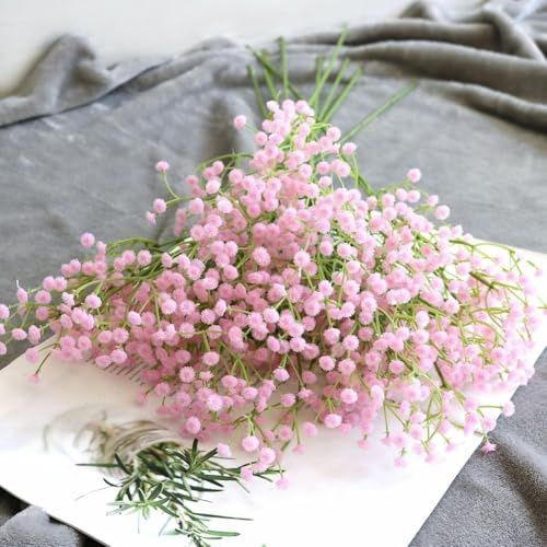 Realistische künstliche Schleierkraut, elegante Hochzeits- und Heimdekoration (für Rosa)