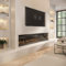 Amberglo Black 70inch WiFi Enabled Inset Electric Media Wall Fireplace