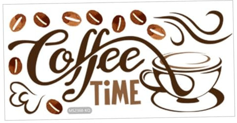 Hemobllo Wandaufkleber Kaffee-design Wanddekoration Aus Robustem Einfach Anzubringen Glatten Oberflächen Wie Wänden Fenstern Und Spiegeln Wiederverwendbar Ohne Rückstände