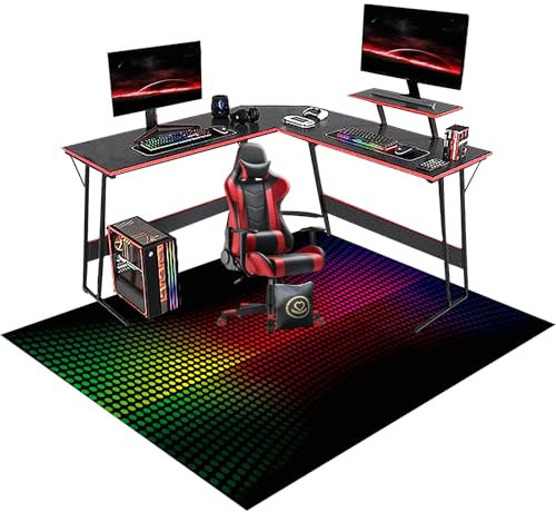 Alfombrilla para Silla de Gaming, Oficina Escritorio Gamer Alfombrilla, Alfombrilla para protección de Suelo de Oficina y hogar, Alfombrilla para Silla, Protector Suelo Silla Ruedas 60 x 70 cm