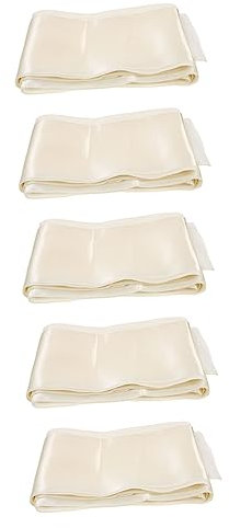 KONTONTY 10st Streamer-gurte Für Die Sitzlehne Satinband Strauß Stuhlschutz Dekoratives Seil Schemel Stoffbänder Stuhlflügel Breites Band Samtband Bänder Zum Verpacken Stühle Beige Schleife