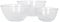 Harbour Housewares Glass Mixing Bowl Set of 3-3 Sizes - Clear - Deep Nesting Bowls Kitchen Cake Baking Cooking Measuring Serving Salad Easy Storage Food Dish