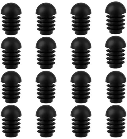 16 Pièces Bouchons d'Extrémité Ronds avec Inserts de Tube en Plastique de Diamètre Extérieur de 16 mm Tube d'Embouts de Pied de Chaise Protecteurs de Bouchons en Plastique