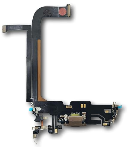 Smartex® Charging Port Flex cable compatible with iPhone 13 Pro Max - Dock Connector + flex cable gold