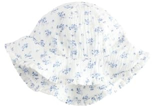 NEXT Baby Jungen Standard Anglerhut aus 100% Baumwolle White/Blue Ditsy Floral Print 44