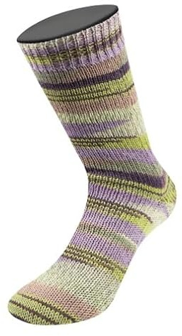 LANA GROSSA Meilenweit Arte | Sockenklassiker, bedruckt und waschmaschinenfest | Handstrickgarn aus 80% Schurwolle & 20% Polyamid | 100g Wolle zum Stricken & Häkeln | 420m Garn FB 6814