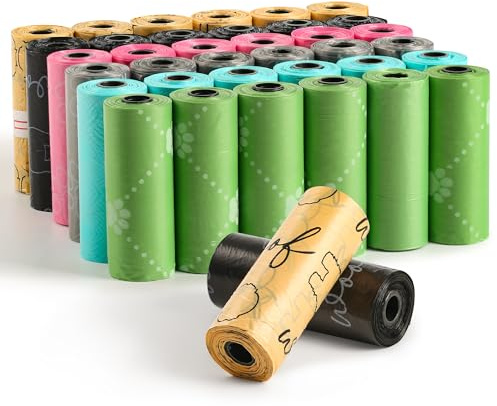 570 Stück - Biologisch abbaubare Hundekotbeutel, Auslaufsichere Kotbeutel für Hunde, Extra groß & stark (30 * 22 cm), Reißfest & langlebig