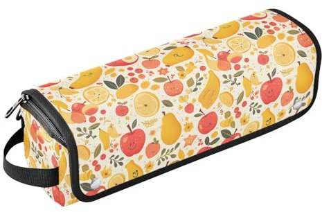 FRODOTGV Savon caneton en caoutchouc jaune mignon pour femme 2 en 1 pour fer à friser sacs plats ouverts amovibles et tapis résistant à la chaleur avec fermeture éclair pour fer à lisser et