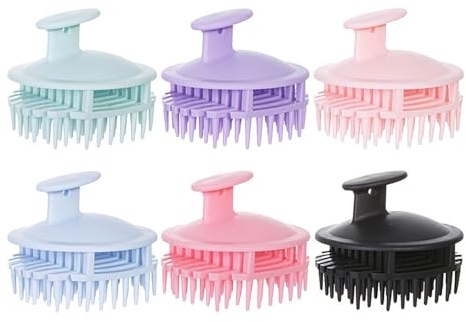 6 Stück Kopfhaut Massagebürste Shampoo Bürste, Kopfmassage Bürste Massagebürste für nasse und trockene Haare, Kopfhautreinigungs- und Massagebürste,Kopfmassage Shampoo Haarbürste (Mehrfarbig)